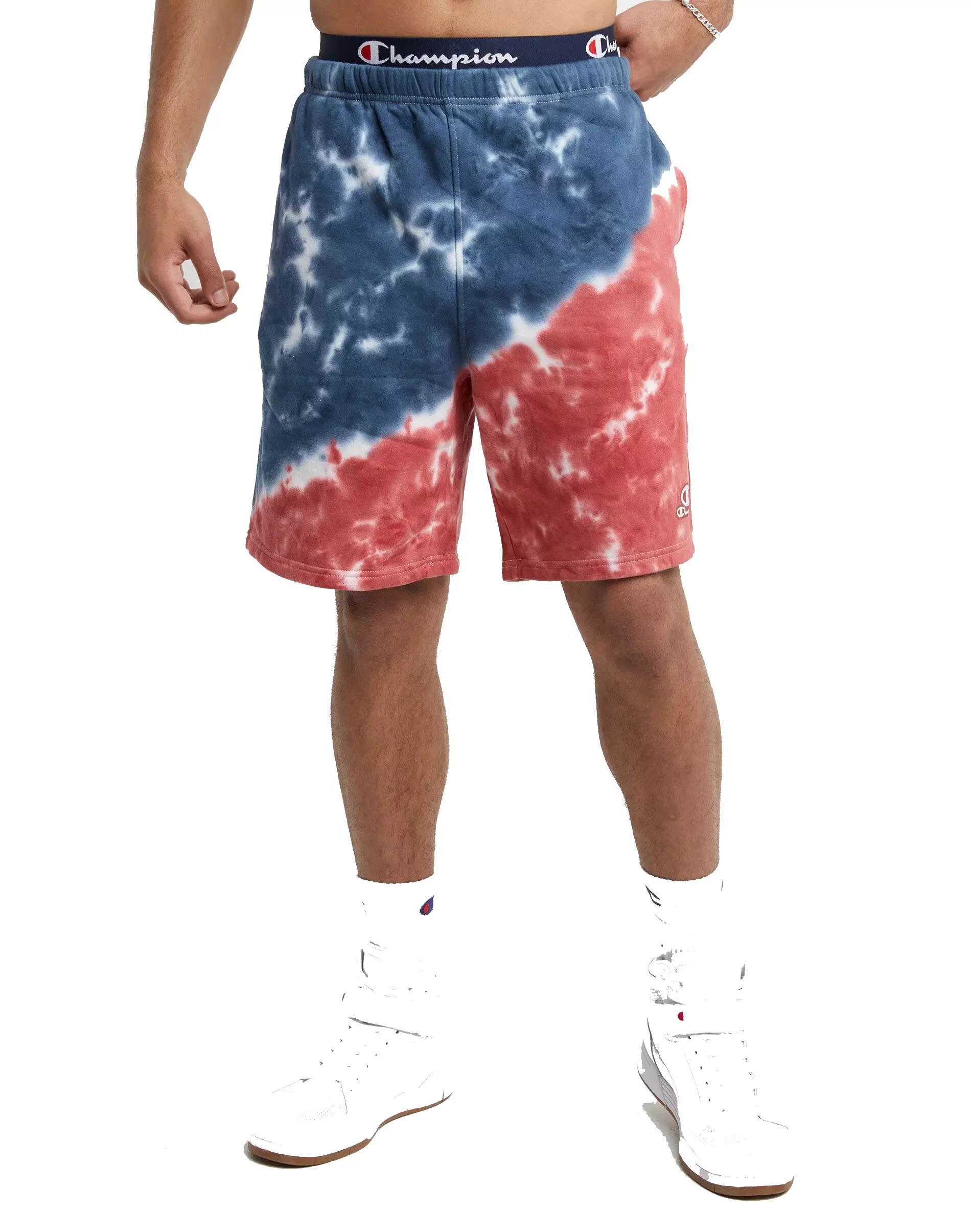 Red white and blue cheap champion shorts